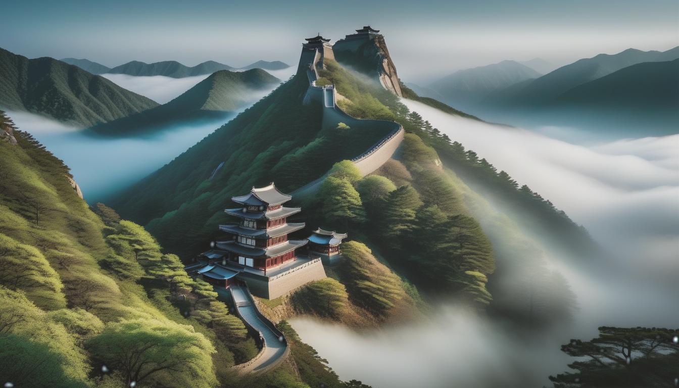  The Kingdom of Silla is located in South Korea. hyperrealistic, full body, detailed clothing, highly detailed, cinematic lighting, stunningly beautiful, intricate, sharp focus, f/1. 8, 85mm, (centered image composition), (professionally color graded), ((bright soft diffused light)), volumetric fog, trending on instagram, trending on tumblr, HDR 4K, 8K