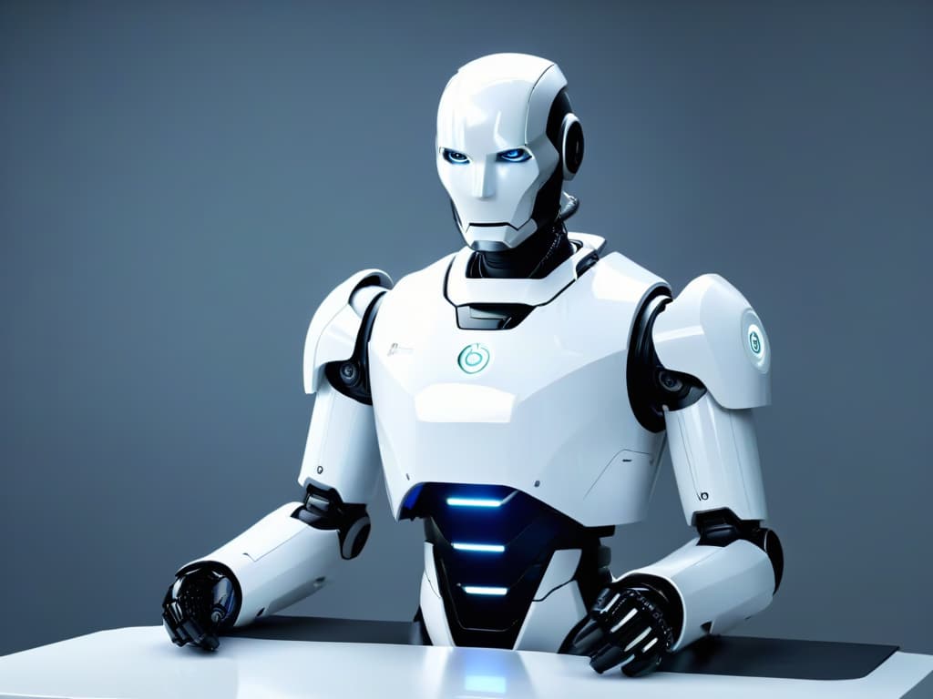  A sleek and modern 8k ultradetailed image of a highend premium kitchen robot for baking, featuring a glossy white finish with chrome accents and a digital display showing various baking settings. The image showcases the robot from a slightly elevated angle, highlighting its elegant design and advanced technology, perfect for the target audience seeking the best premium baking companion. hyperrealistic, full body, detailed clothing, highly detailed, cinematic lighting, stunningly beautiful, intricate, sharp focus, f/1. 8, 85mm, (centered image composition), (professionally color graded), ((bright soft diffused light)), volumetric fog, trending on instagram, trending on tumblr, HDR 4K, 8K