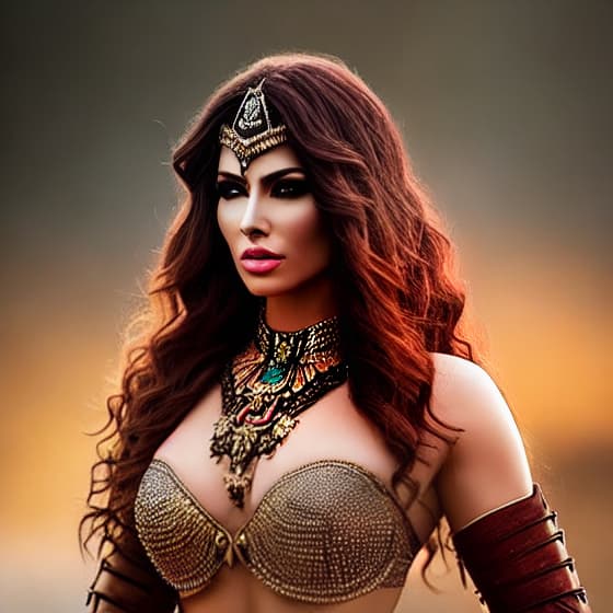  warrior princess hyperrealistic, full body, detailed clothing, highly detailed, cinematic lighting, stunningly beautiful, intricate, sharp focus, f/1. 8, 85mm, (centered image composition), (professionally color graded), ((bright soft diffused light)), volumetric fog, trending on instagram, trending on tumblr, HDR 4K, 8K
