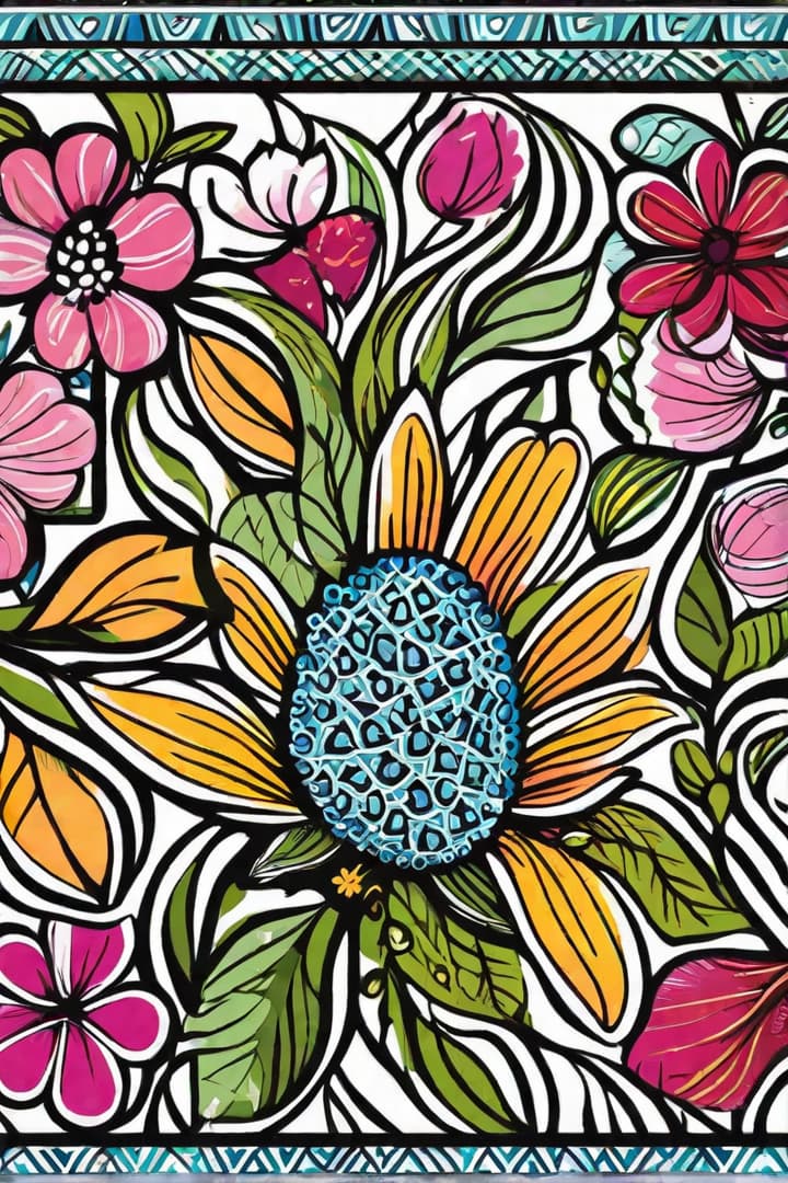  Unleash your creativity by bringing your ideas to life through a digital drawing. Add your unique flair to every stroke, creating a one-of-a-kind illustration that reflects your artistic vision: flower