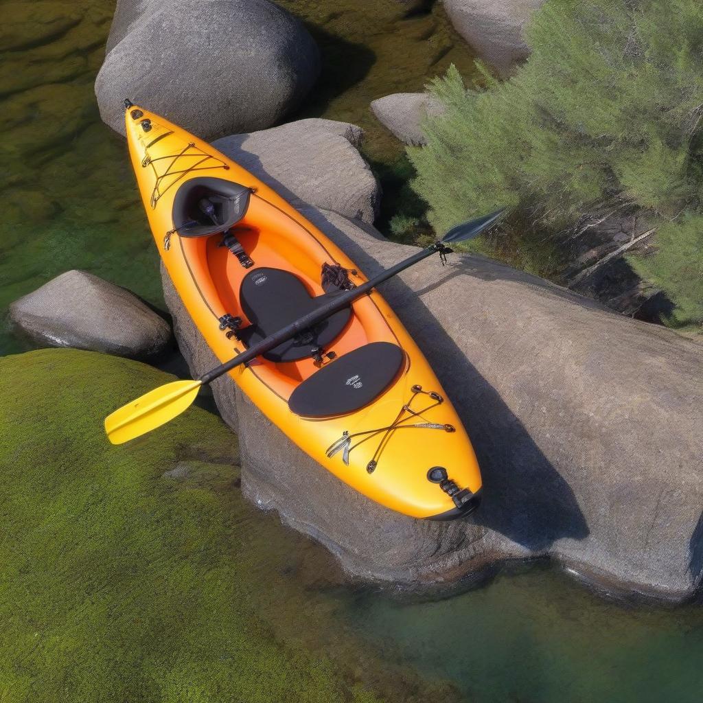  Kayak drone in rocky barega