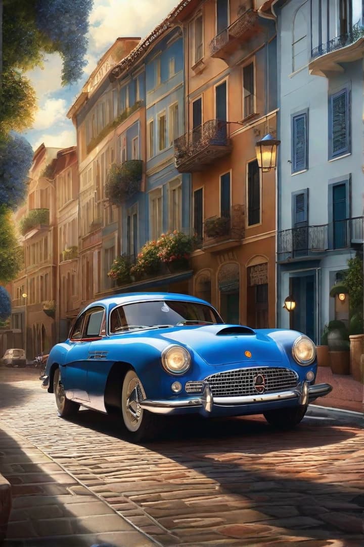  Express your creativity through digital painting. Transform the canvas with a palette of colors, blending and shading to create your own unique masterpiece: blue car