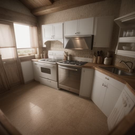  kitchen with classic cozy charm, photorealistic, contrast, high quality, hyper realistic, clear features, highly detailed, natural lighting, sharp focus, f/1.8, 85mm, high contrast, HDR 4K, 8K