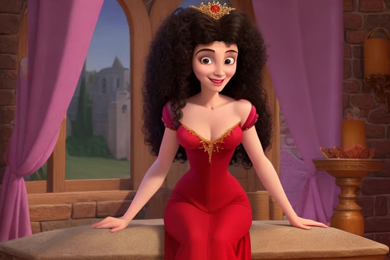  Character Mother Gothel without any clothes on