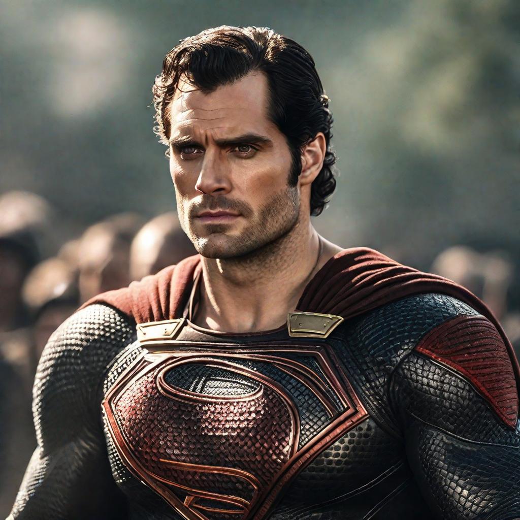  Henry cavill hyperrealistic, full body, detailed clothing, highly detailed, cinematic lighting, stunningly beautiful, intricate, sharp focus, f/1. 8, 85mm, (centered image composition), (professionally color graded), ((bright soft diffused light)), volumetric fog, trending on instagram, trending on tumblr, HDR 4K, 8K