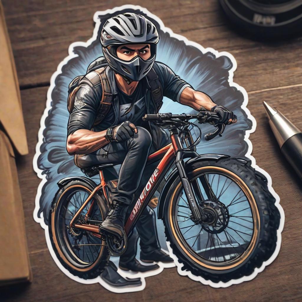  sticker bicycle весь покрытый грибами mad rage sticker hyperrealistic, full body, detailed clothing, highly detailed, cinematic lighting, stunningly beautiful, intricate, sharp focus, f/1. 8, 85mm, (centered image composition), (professionally color graded), ((bright soft diffused light)), volumetric fog, trending on instagram, trending on tumblr, HDR 4K, 8K