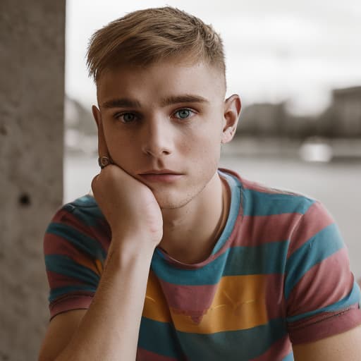 portrait+ style czech homosexual queer twink blonde very cute dude face