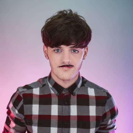 portrait+ style british queer youtuber brunette very cute dude face