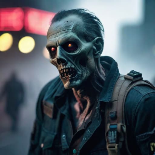  Zombie hyperrealistic, full body, detailed clothing, highly detailed, cinematic lighting, stunningly beautiful, intricate, sharp focus, f/1. 8, 85mm, (centered image composition), (professionally color graded), ((bright soft diffused light)), volumetric fog, trending on instagram, trending on tumblr, HDR 4K, 8K