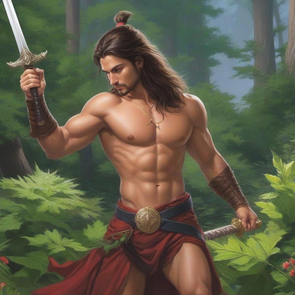  Draw a warrior with a sword for a book cover size 1831 × 2539 PX, 300 dpi