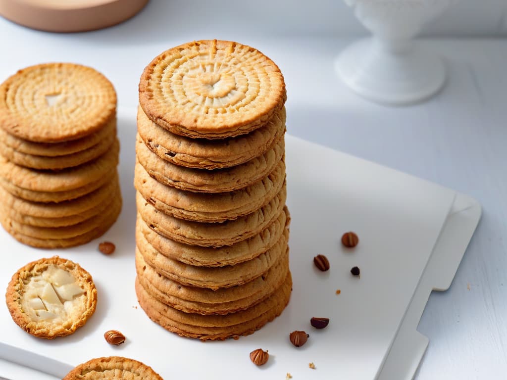  A closeup, ultradetailed image of golden Anzac Biscuits arranged in a perfect circle on a sleek, modern white plate. The biscuits are perfectly uniform in size, with a delicate goldenbrown hue, showcasing a tantalizing texture of crunchy edges and chewy centers. Each biscuit is lightly dusted with a sprinkle of oats, and the background is a soft focus, emphasizing the simplicity and elegance of the minimalist presentation. hyperrealistic, full body, detailed clothing, highly detailed, cinematic lighting, stunningly beautiful, intricate, sharp focus, f/1. 8, 85mm, (centered image composition), (professionally color graded), ((bright soft diffused light)), volumetric fog, trending on instagram, trending on tumblr, HDR 4K, 8K