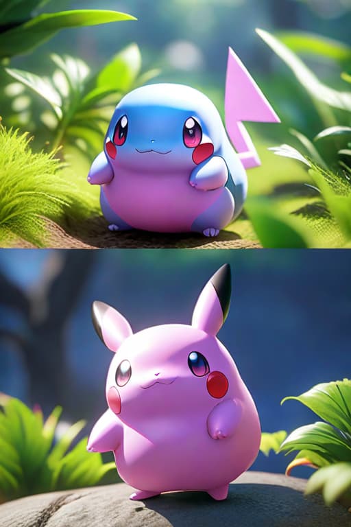  Pokemon Ditto hyperrealistic, full body, detailed clothing, highly detailed, cinematic lighting, stunningly beautiful, intricate, sharp focus, f/1. 8, 85mm, (centered image composition), (professionally color graded), ((bright soft diffused light)), volumetric fog, trending on instagram, trending on tumblr, HDR 4K, 8K