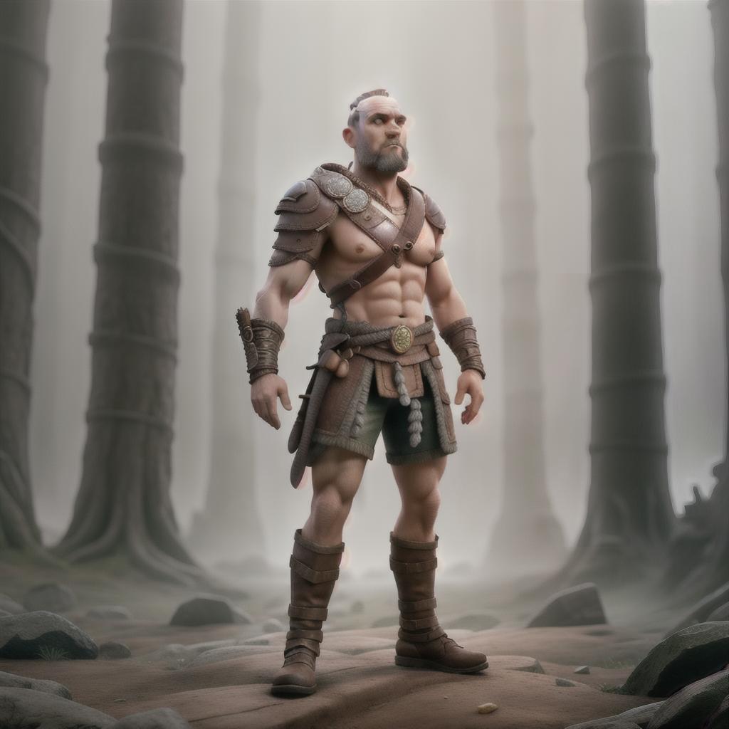  God of war hyperrealistic, full body, detailed clothing, highly detailed, cinematic lighting, stunningly beautiful, intricate, sharp focus, f/1. 8, 85mm, (centered image composition), (professionally color graded), ((bright soft diffused light)), volumetric fog, trending on instagram, trending on tumblr, HDR 4K, 8K