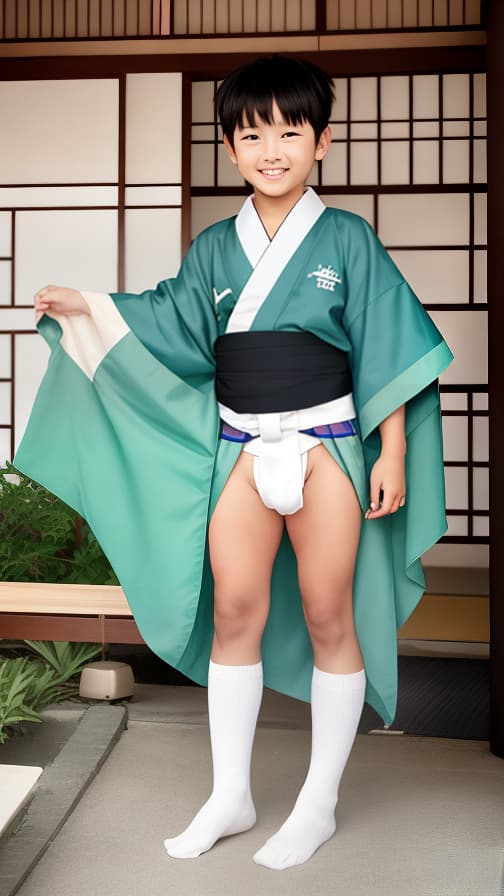  6th grade White high socks loincloth Ryokan Boy