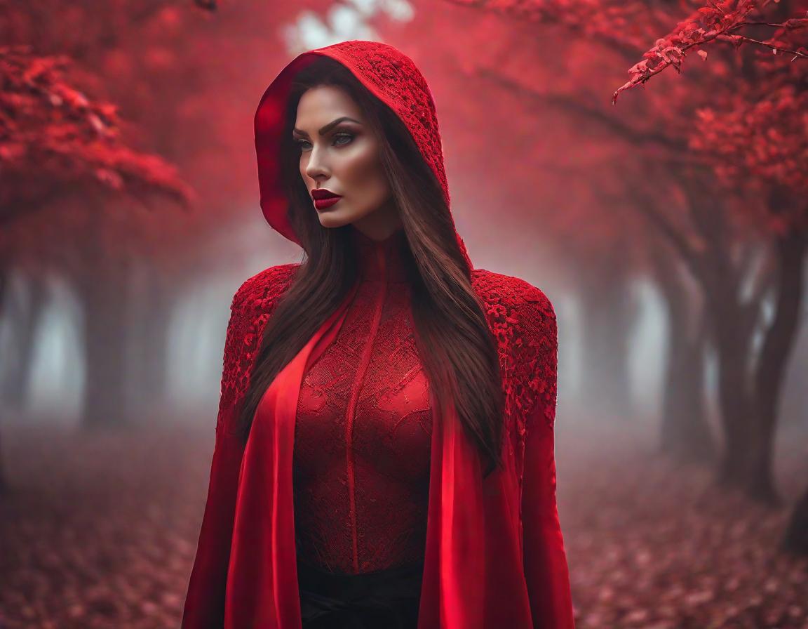  red woman, hyperrealistic, full body, detailed clothing, highly detailed, cinematic lighting, stunningly beautiful, intricate, sharp focus, f/1. 8, 85mm, (centered image composition), (professionally color graded), ((bright soft diffused light)), volumetric fog, trending on instagram, trending on tumblr, HDR 4K, 8K