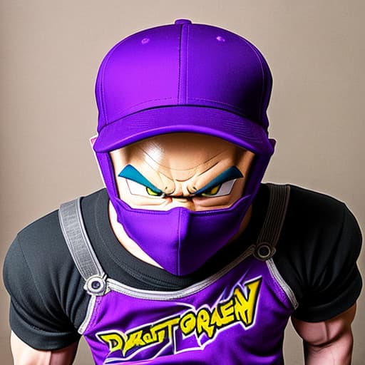  Vegeta from dragon ball. He wears purple SnapBack and purple mask