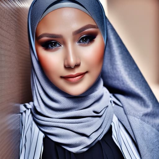 portrait+ style wanita cantik berkulit putih memakai jilbab