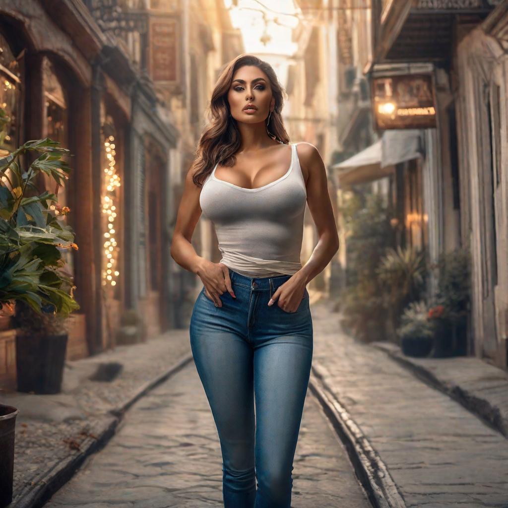  mujer grabado laser hyperrealistic, full body, detailed clothing, highly detailed, cinematic lighting, stunningly beautiful, intricate, sharp focus, f/1. 8, 85mm, (centered image composition), (professionally color graded), ((bright soft diffused light)), volumetric fog, trending on instagram, trending on tumblr, HDR 4K, 8K