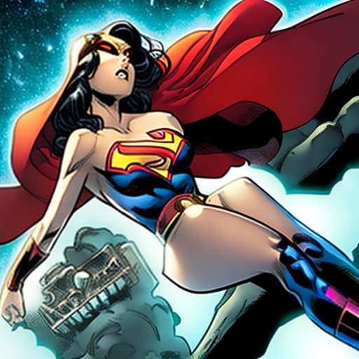  sexy naked superheroine being fucked by an evil superman