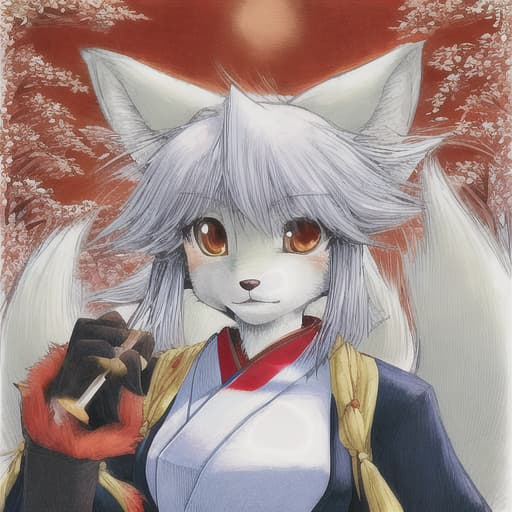  kitsune, anthropomorphic, furry, female