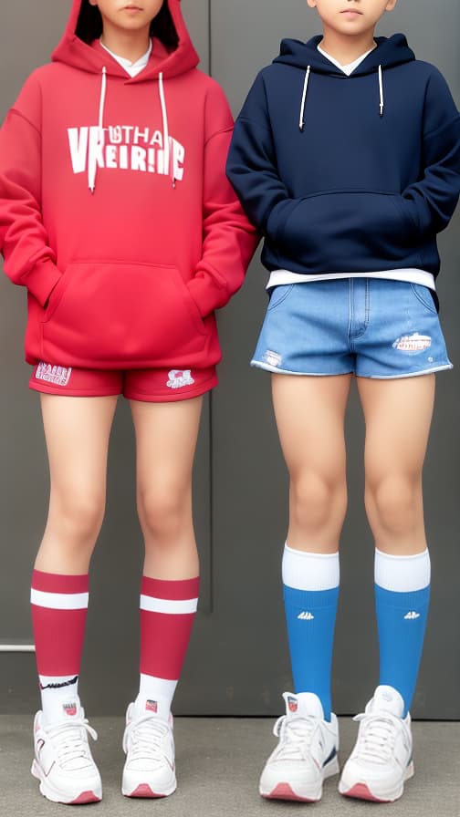  Sixth Grade Long High Socks Hoodie Ryokan Hot Pants Boys