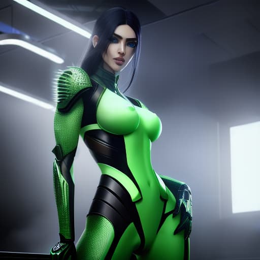  Humanoid race, green skin, woman with human penis, beautiful, hair, eyes, modern, cybernetic implants, in bathroom, towel, hyperrealistic, full body, detailed clothing, highly detailed, cinematic lighting, stunningly beautiful, intricate, sharp focus, f/1. 8, 85mm, (centered image composition), (professionally color graded), ((bright soft diffused light)), volumetric fog, trending on instagram, trending on tumblr, HDR 4K, 8K