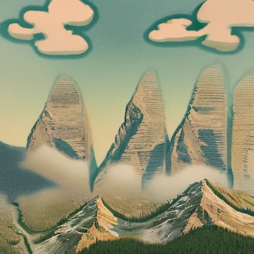  Mountains, rivers, clouds