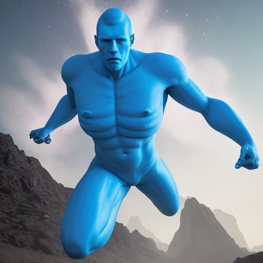  Giant blue human looking energy being