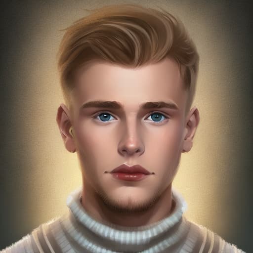 portrait+ style russian homosexual queer youtuber blonde very cute dude face