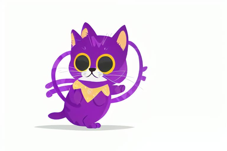  Purple mischief cat, whole body