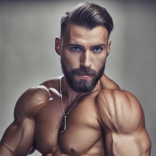 portrait+ style russian queer fitness model very cute dilf dude face