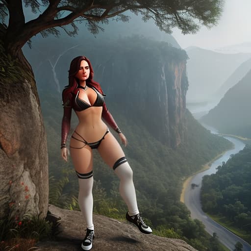  woman java age 27 in mountain j hyperrealistic, full body, detailed clothing, highly detailed, cinematic lighting, stunningly beautiful, intricate, sharp focus, f/1. 8, 85mm, (centered image composition), (professionally color graded), ((bright soft diffused light)), volumetric fog, trending on instagram, trending on tumblr, HDR 4K, 8K