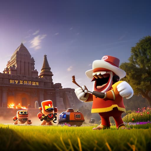 redshift style genera un jugador de brawl stars hyperrealistic, full body, detailed clothing, highly detailed, cinematic lighting, stunningly beautiful, intricate, sharp focus, f/1. 8, 85mm, (centered image composition), (professionally color graded), ((bright soft diffused light)), volumetric fog, trending on instagram, trending on tumblr, HDR 4K, 8K