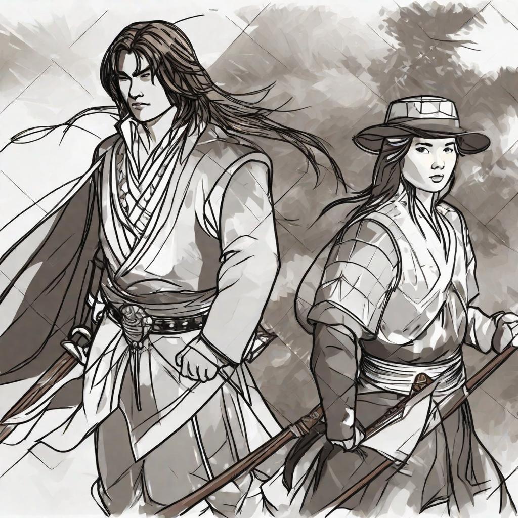  masterpiece, best quality,Draw Conan and Xiao Ai