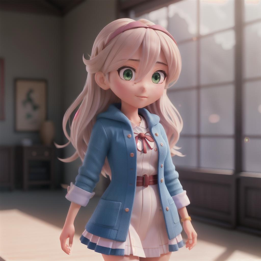  Anime girl in japan hyperrealistic, full body, detailed clothing, highly detailed, cinematic lighting, stunningly beautiful, intricate, sharp focus, f/1. 8, 85mm, (centered image composition), (professionally color graded), ((bright soft diffused light)), volumetric fog, trending on instagram, trending on tumblr, HDR 4K, 8K