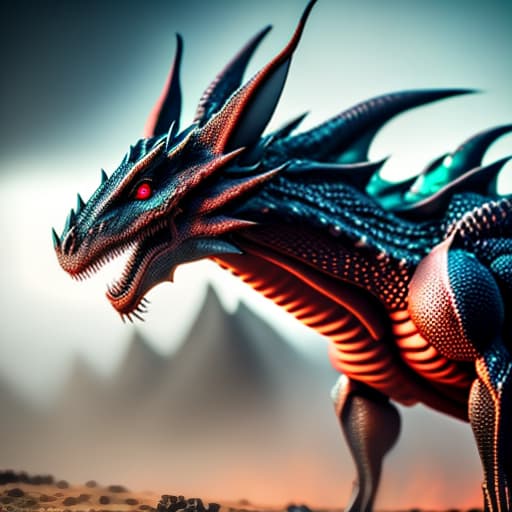 estilovintedois Dragones que den miedo con un fondo de Horror hyperrealistic, full body, detailed clothing, highly detailed, cinematic lighting, stunningly beautiful, intricate, sharp focus, f/1. 8, 85mm, (centered image composition), (professionally color graded), ((bright soft diffused light)), volumetric fog, trending on instagram, trending on tumblr, HDR 4K, 8K