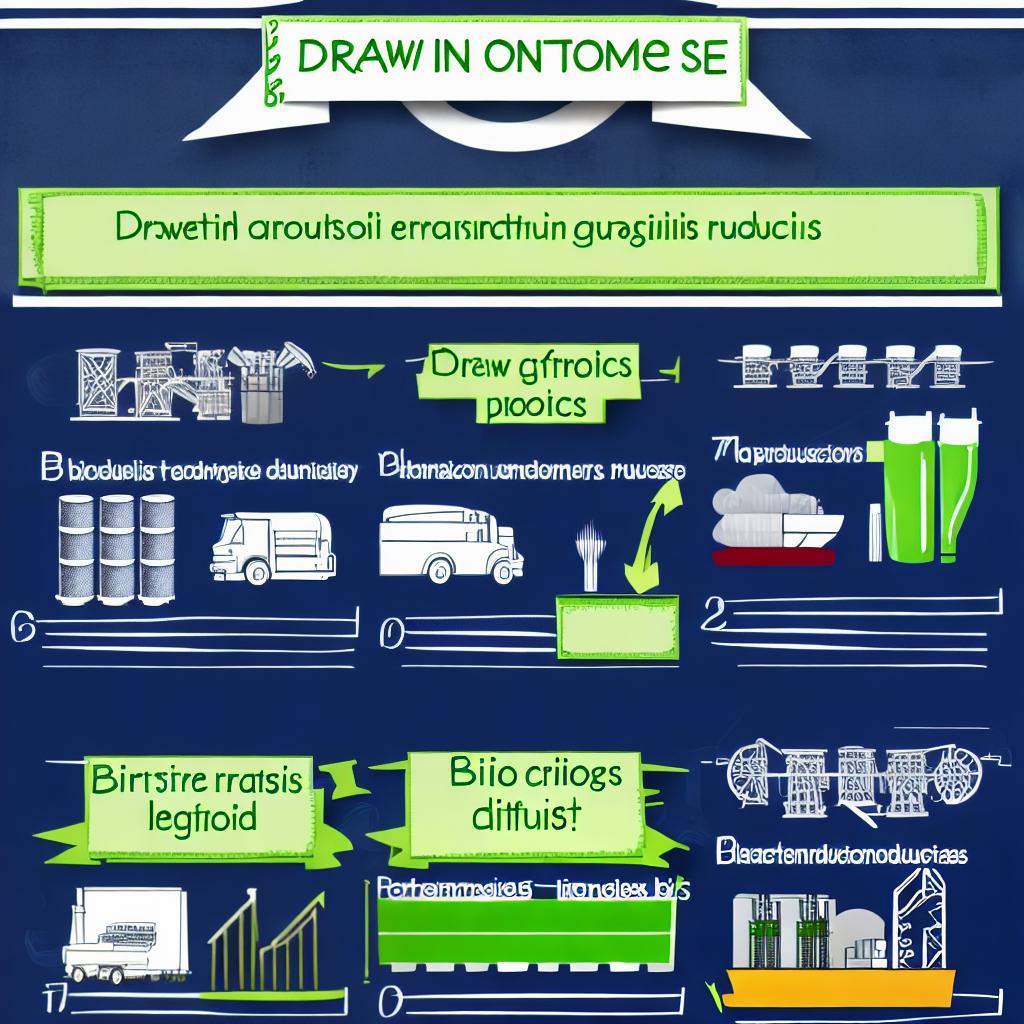  draw a chart of production of biofuels and its impact on environment in english with some drawings