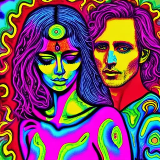  psychedelic woman and man