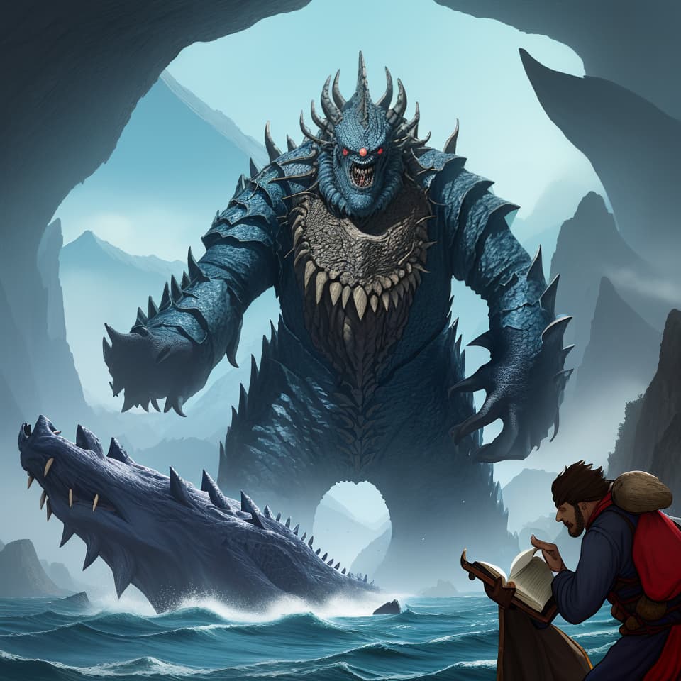  Monsters in the Book of Mountains and Seas, huge monsters.