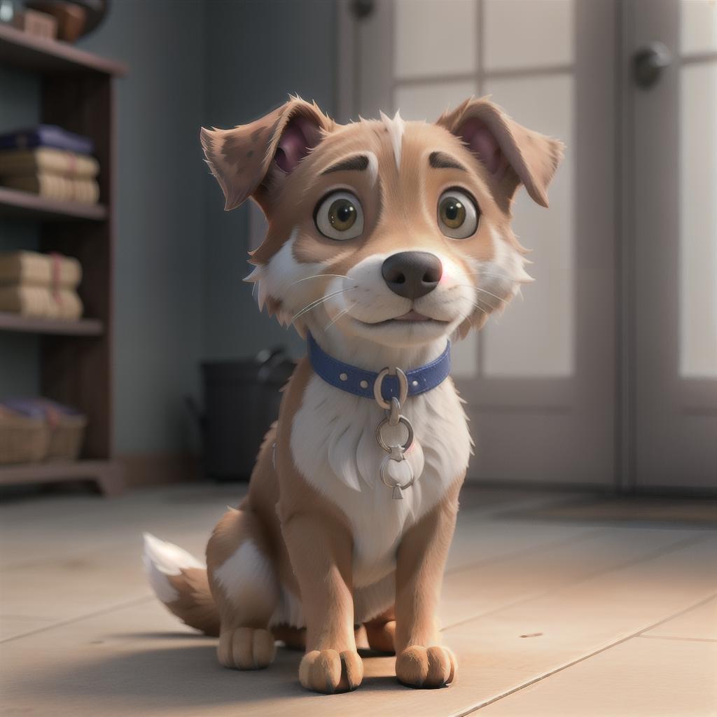  Create a image of dog hyperrealistic, full body, detailed clothing, highly detailed, cinematic lighting, stunningly beautiful, intricate, sharp focus, f/1. 8, 85mm, (centered image composition), (professionally color graded), ((bright soft diffused light)), volumetric fog, trending on instagram, trending on tumblr, HDR 4K, 8K