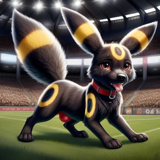  ((Umbreon)), , (((hard penetration of the tentacle into the , ears and , bulge on the stomach))), anatomically correct, gaping ,in the center of the stadium, (wearing a Pokemon trainer's cap), public humiliation, in front of witnesses, in the crowd ,knot, dog , feet towards the viewer, lying with his paws towards the viewer, penetration, public indecency, ,sperm in , , , tears, scaredy boy, tongue, ready to , after , sweat, tired, collar, cute,, , presenting , , s,, raised tail, paws,, best quality, shaded, extreme detail, highly detailed, ultradetailed, intricate, realistic, detailed background, hi res, realistic, photography \(artwork\), (by kenket