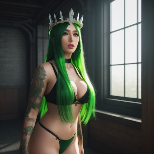  rated xxx, vines used as bondage, full body, , , , 1 , solo, long hair,green collar, light green hair, freckles, made with vines , wearing a crown, vivid color, blush, shiny oiled skin, fat , pov, tongue on , ming on face, in mouth, full body, , ly penetrated, xxx rated, full body, in frame, ultra detailed, hyper focus, unreal engine, masterpiece, high rez, vines used as bondage, tattoo enthusiast, , g. v.b p ppl 0, hyperrealistic, high quality, highly detailed, cinematic lighting, intricate, sharp focus, f/1. 8, 85mm, (centered image composition), (professionally color graded), ((bright soft diffused light)), volumetric fog, trending on instagram, HDR 4K, 8K