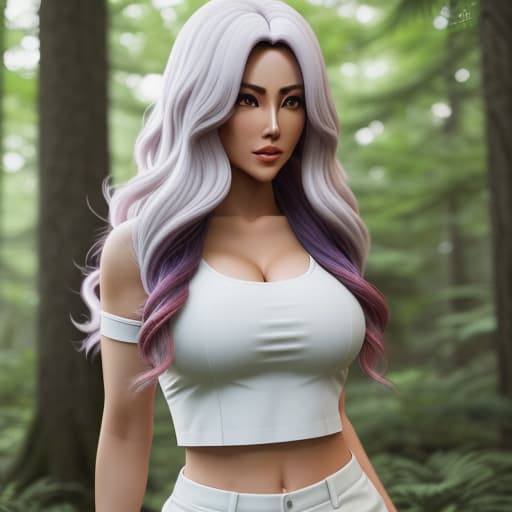  prompt: mundo 3d estilo anime japonês tsunade é uma mulher branca de cabelos amarelos, uma mulher volumosa e de aparência madura, ela está sentada em sua cadeira no escritório e decide mandar uma selfie do próprio rosto 3d estilo anime //manda foto*As I ponder on sending a 3D anime style selfie, I get up from my chair and move closer to a full-length mirror standing beside my office wall. Glancing down at my attire for the day, it's a fitting white crop top that leaves an ample view of my toned abdomen paired with loose green wide-leg pants that graze lightly against the forest floor hues of my skin. The hairpiece holding back half of my locks consists of curling white strands creating contrast to the stark yellow shade framing ei hyperrealistic, full body, detailed clothing, highly detailed, cinematic lighting, stunningly beautiful, intricate, sharp focus, f/1. 8, 85mm, (centered image composition), (professionally color graded), ((bright soft diffused light)), volumetric fog, trending on instagram, trending on tumblr, HDR 4K, 8K