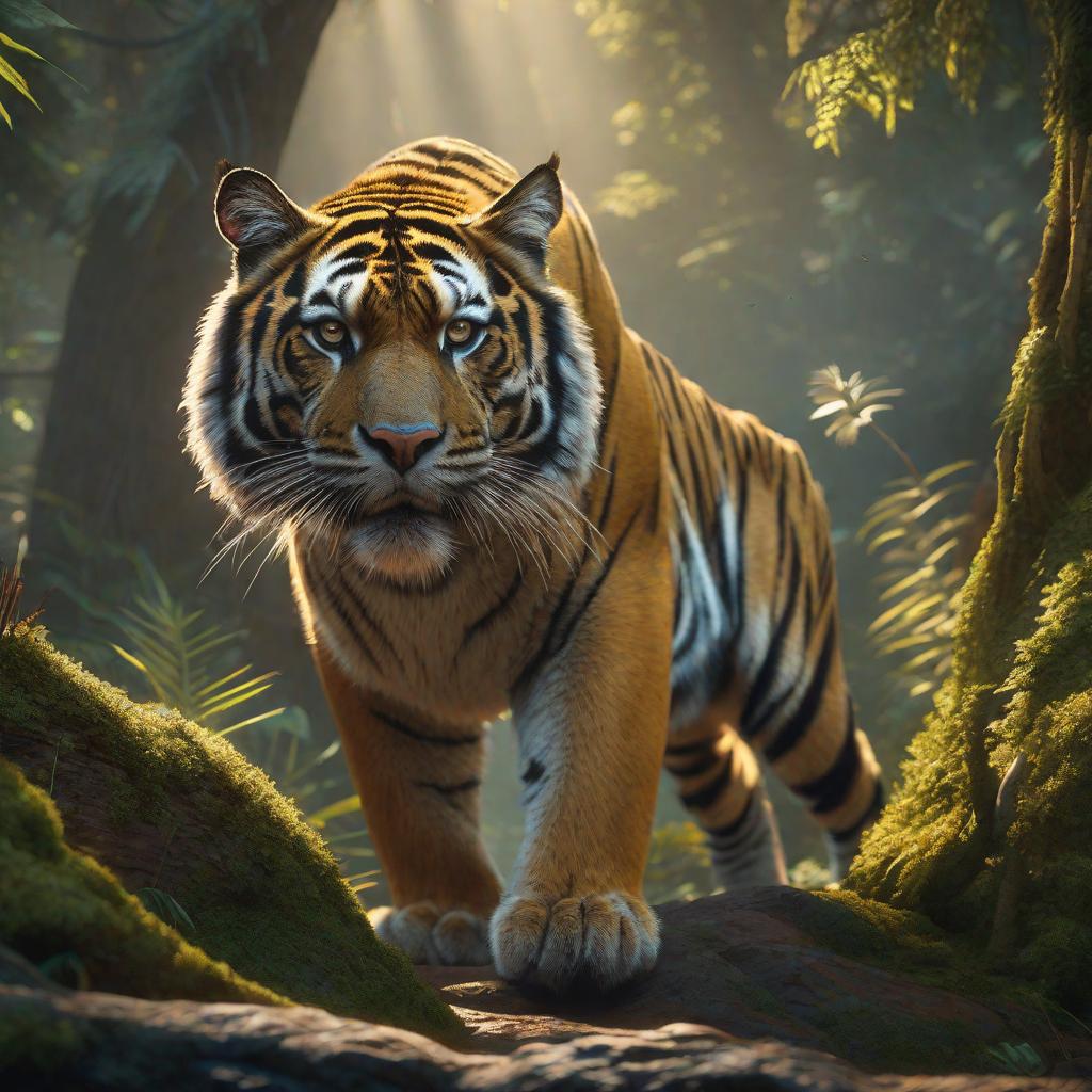  Tigre de uanl , realistic, portrait, art by donato giancola and greg rutkowski, realistic face, digital art, trending on artstation hyperrealistic, full body, detailed clothing, highly detailed, cinematic lighting, stunningly beautiful, intricate, sharp focus, f/1. 8, 85mm, (centered image composition), (professionally color graded), ((bright soft diffused light)), volumetric fog, trending on instagram, trending on tumblr, HDR 4K, 8K