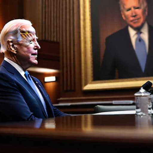  Warren and King Alert Biden Admin About Iran's Crypto Mining Threat hyperrealistic, full body, detailed clothing, highly detailed, cinematic lighting, stunningly beautiful, intricate, sharp focus, f/1. 8, 85mm, (centered image composition), (professionally color graded), ((bright soft diffused light)), volumetric fog, trending on instagram, trending on tumblr, HDR 4K, 8K