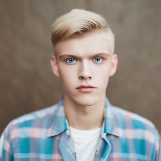 portrait+ style russian homosexual queer twink blonde very cute dude face