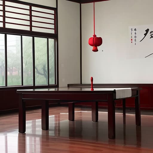  In an enclosed room, Zhu Tuo's big "Fu" hung in the middle and couplets hung on both sides. A table was placed under it, where sacrificial tributes were placed.