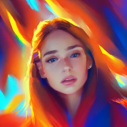 portrait+ style abstractoilpainting