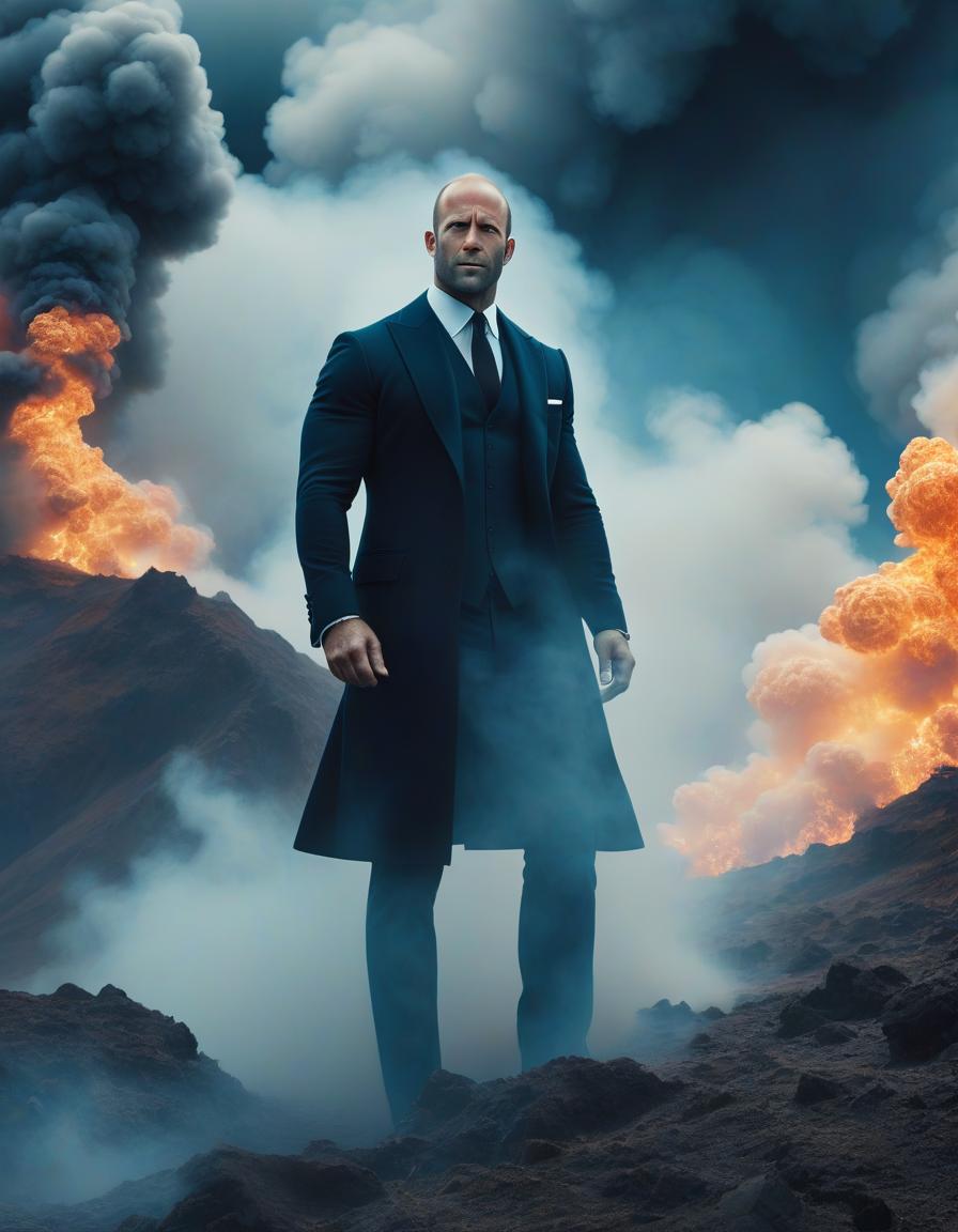  Jason Statham from water and steam by beeple, Energy, a cloud of smoke, A digitally transformed reality abstract 3d painter and / 4 body made of fractal hyperrealistic, full body, detailed clothing, highly detailed, cinematic lighting, stunningly beautiful, intricate, sharp focus, f/1. 8, 85mm, (centered image composition), (professionally color graded), ((bright soft diffused light)), volumetric fog, trending on instagram, trending on tumblr, HDR 4K, 8K