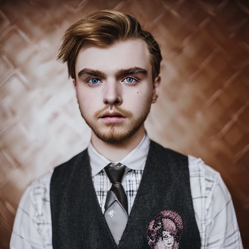 portrait+ style russian homosexual queer emo blonde very cute dude face